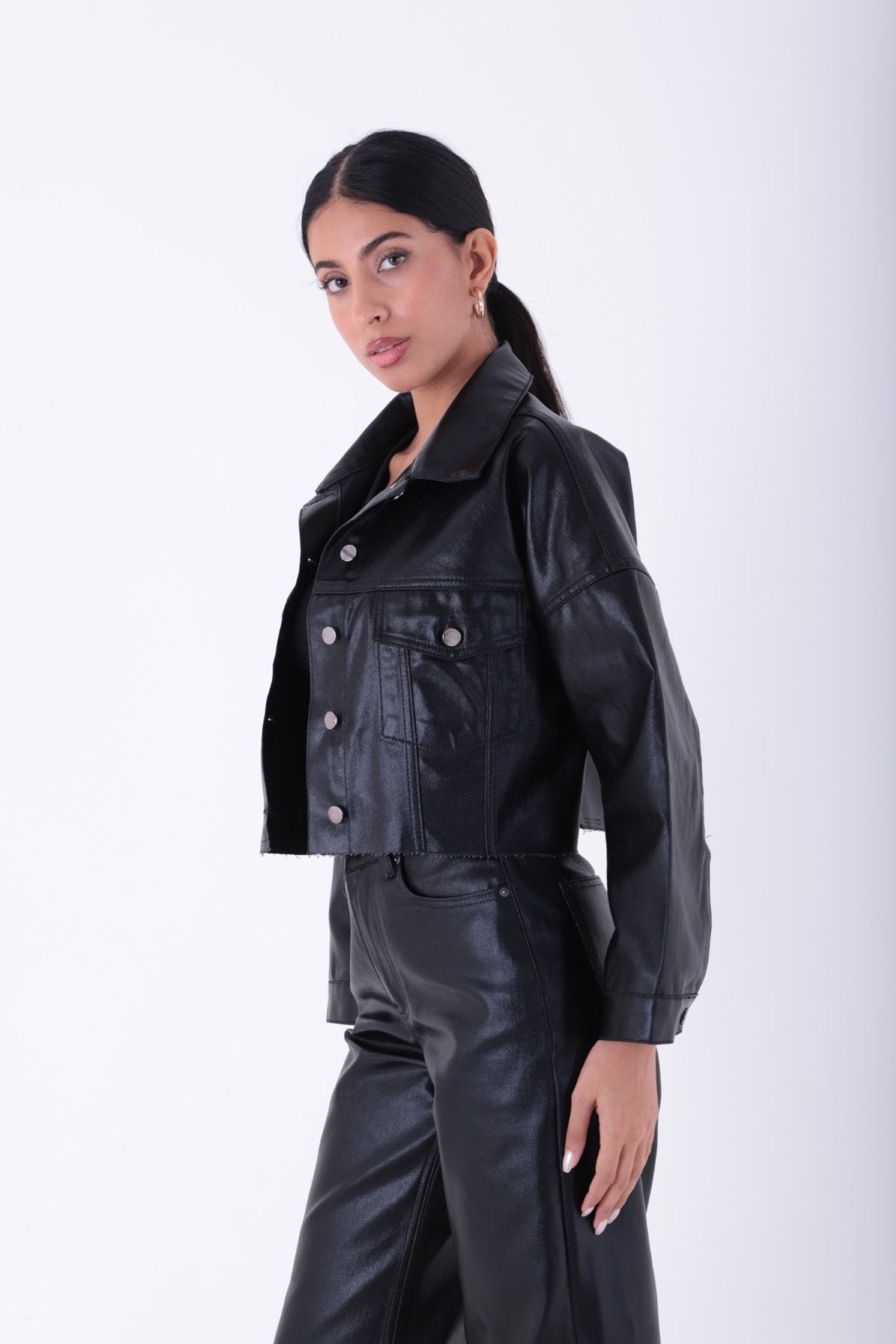 Kısa Oversize Kot Ceket 651