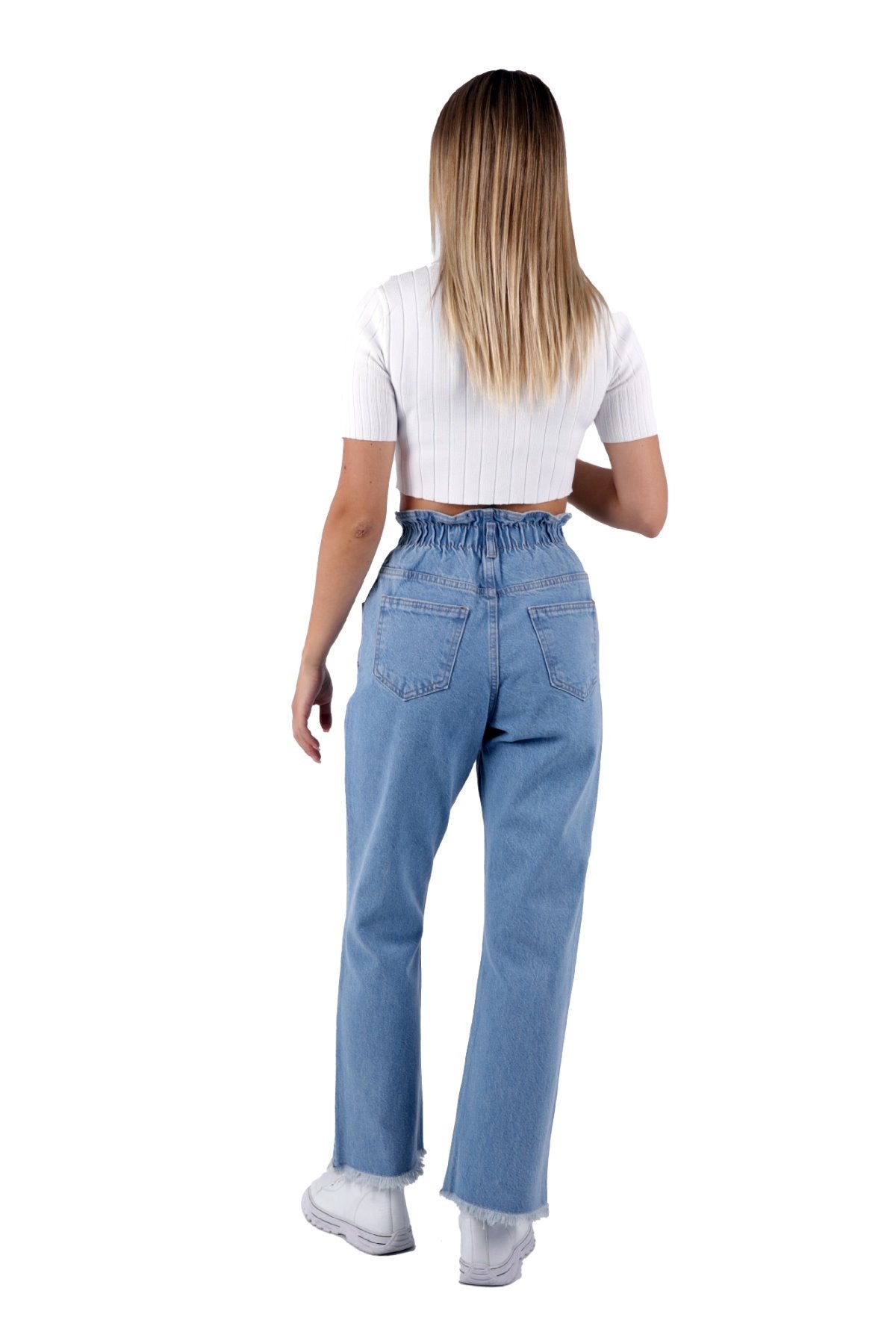 Beli Lastikli Bol Paça Relax Kot Pantolon 789