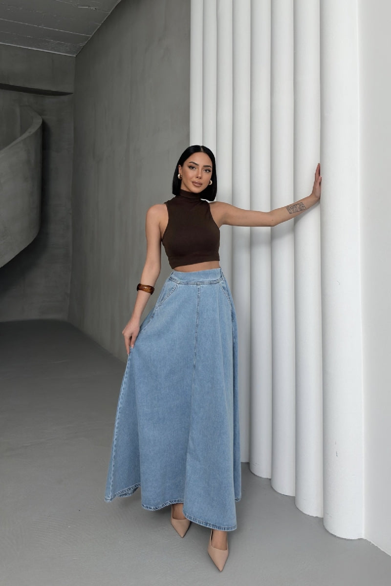 Volanlı Uzun Etek 1069