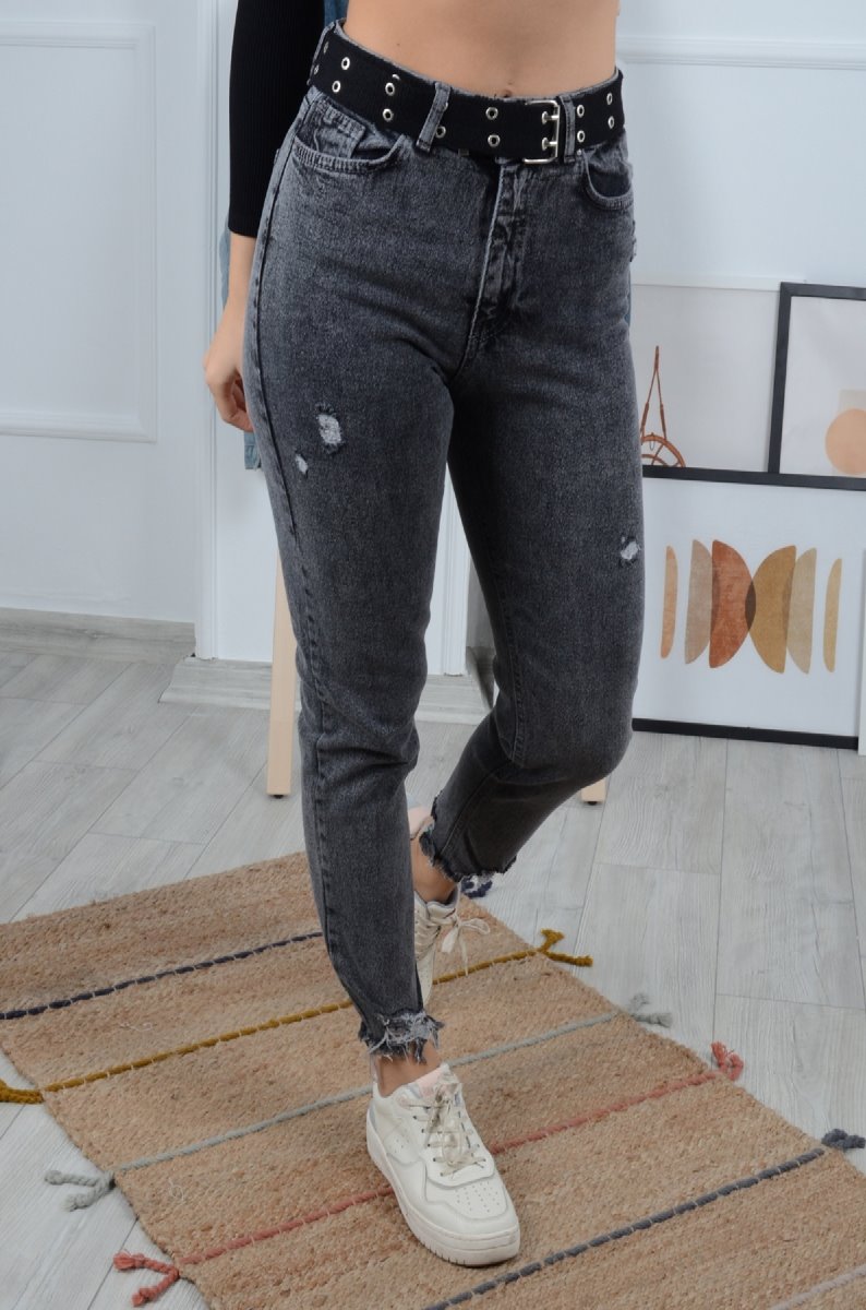 Paçası Mom Fit Kot Pantolon 884