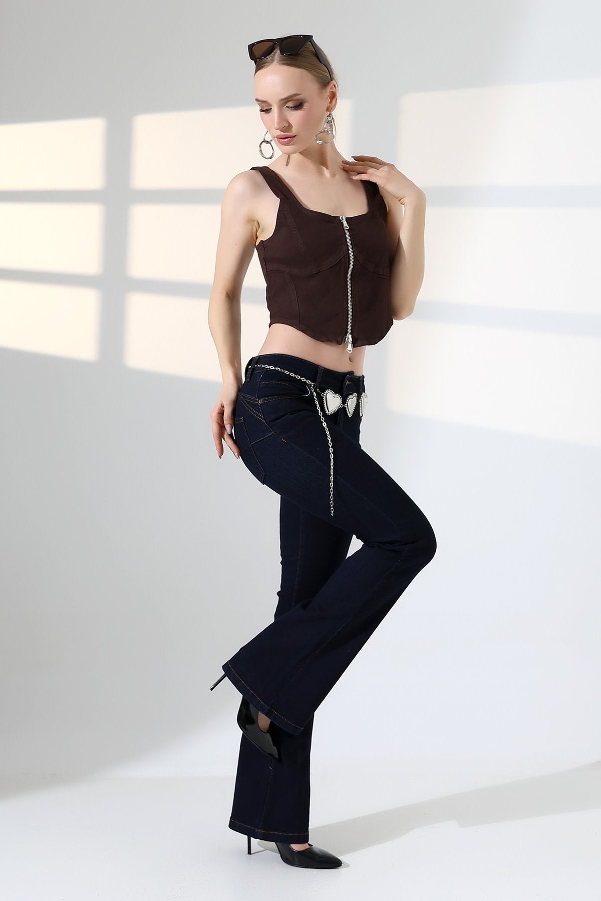 Push Up İspanyol Kot Pantolon 7108