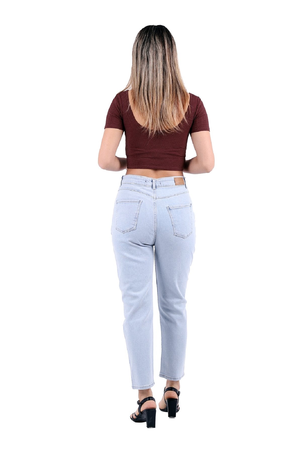 Önü Contalı Mom Fit Kot Pantolon 1720