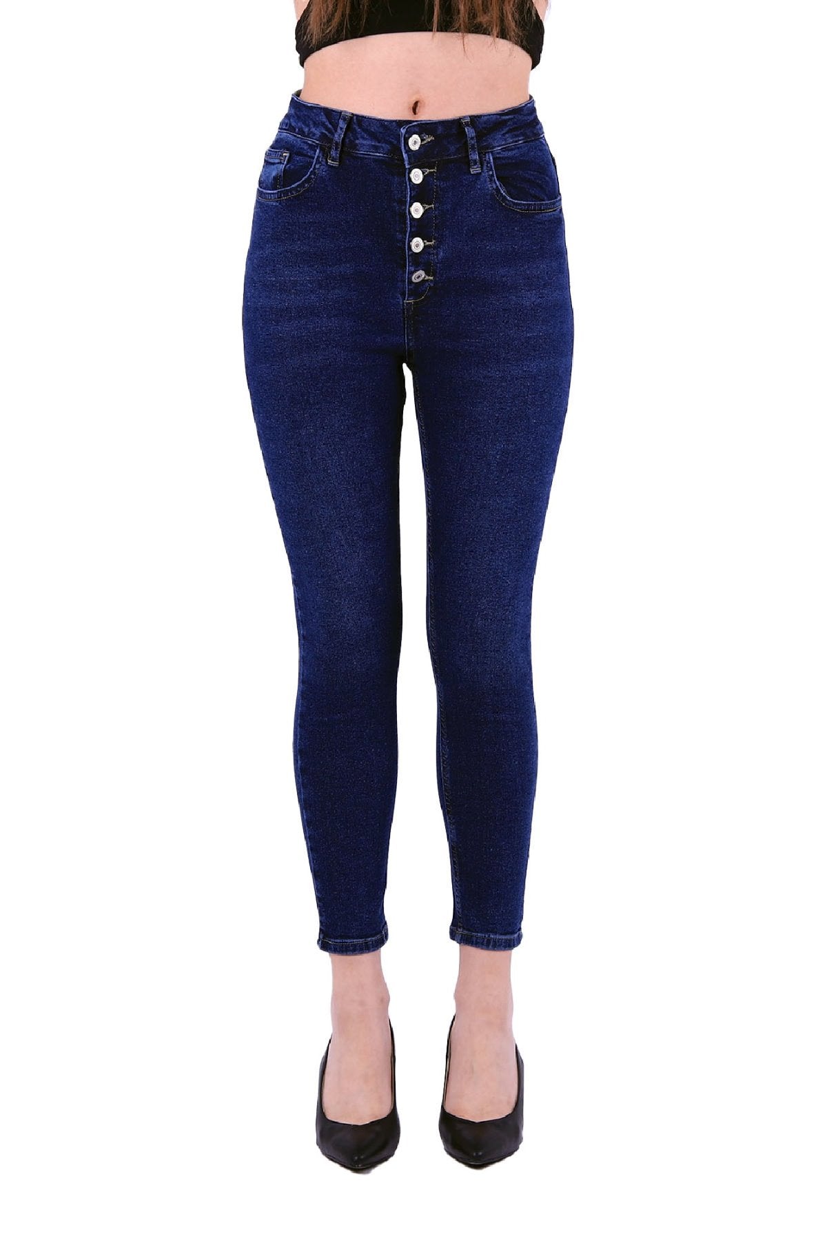 Önü 5 Düğmeli Skinny Kot Pantolon 755