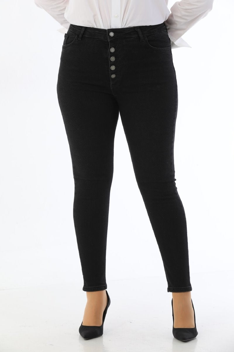 Önü Beş Düğmeli Skinny Kot Pantolon 555