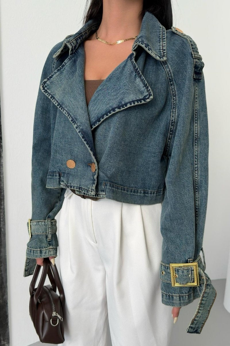 Kısa Oversize Trençkot 6078