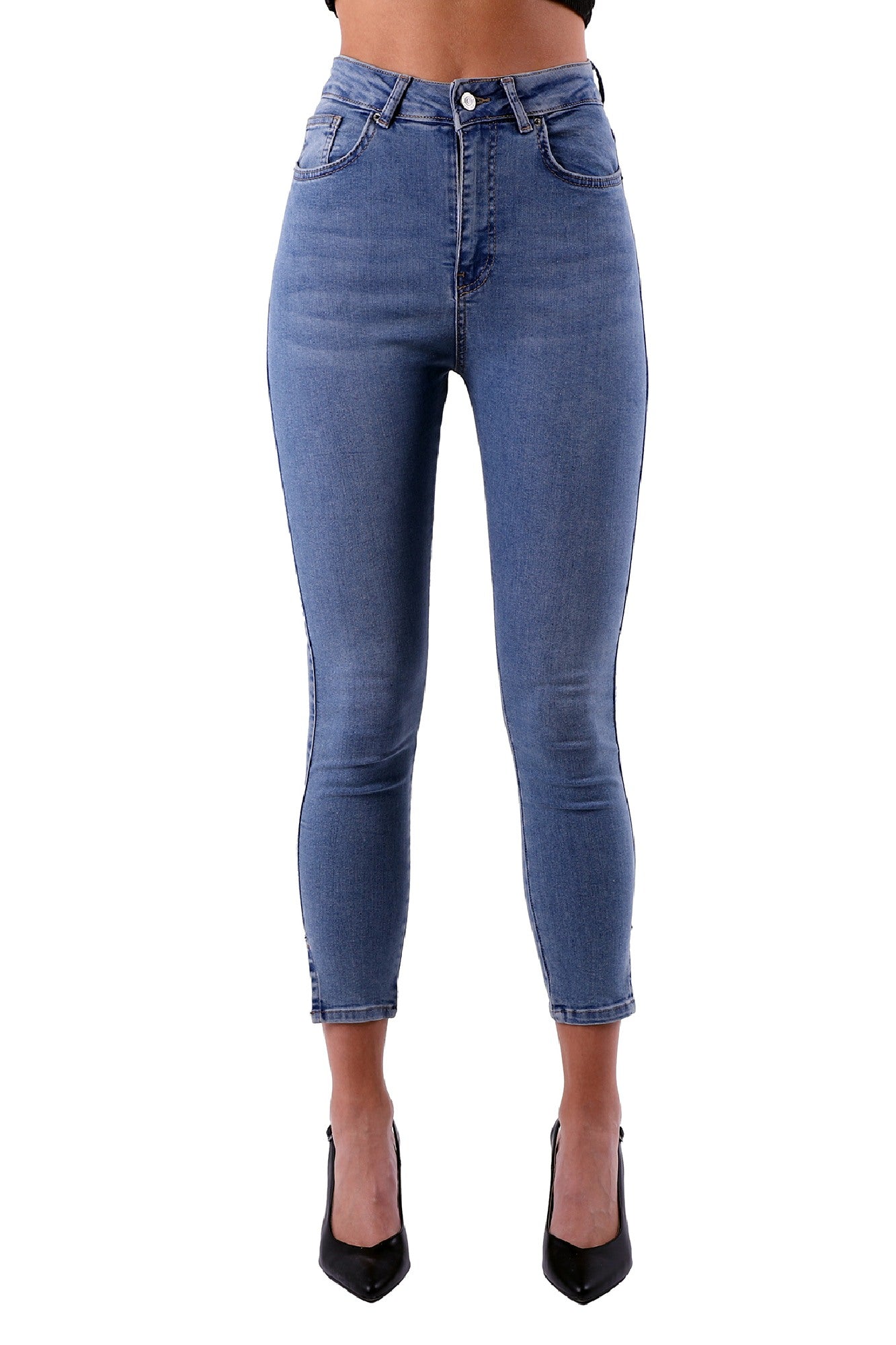 Yanı Yırtmaçlı Kot Pantolon 1745