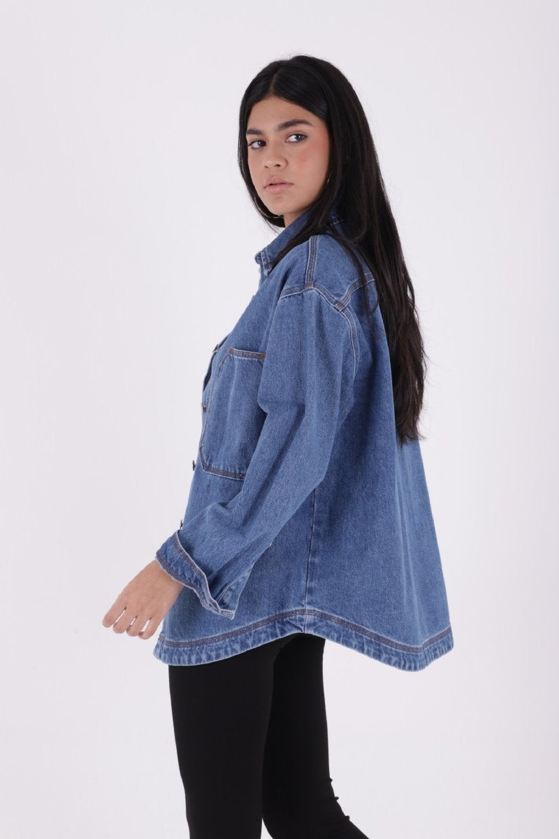 Orta Boy Oversize Kot Ceket 6069