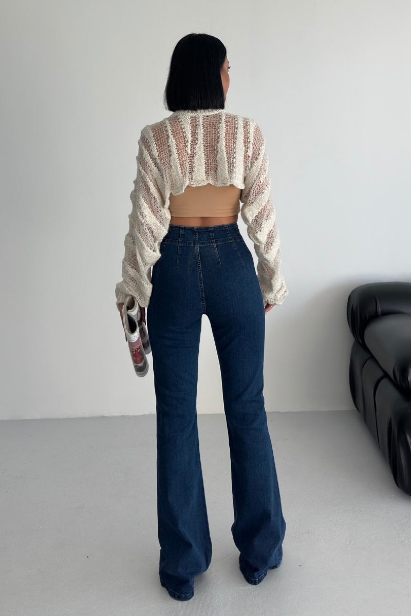 Pensli İspanyol Kot Pantolon 7021