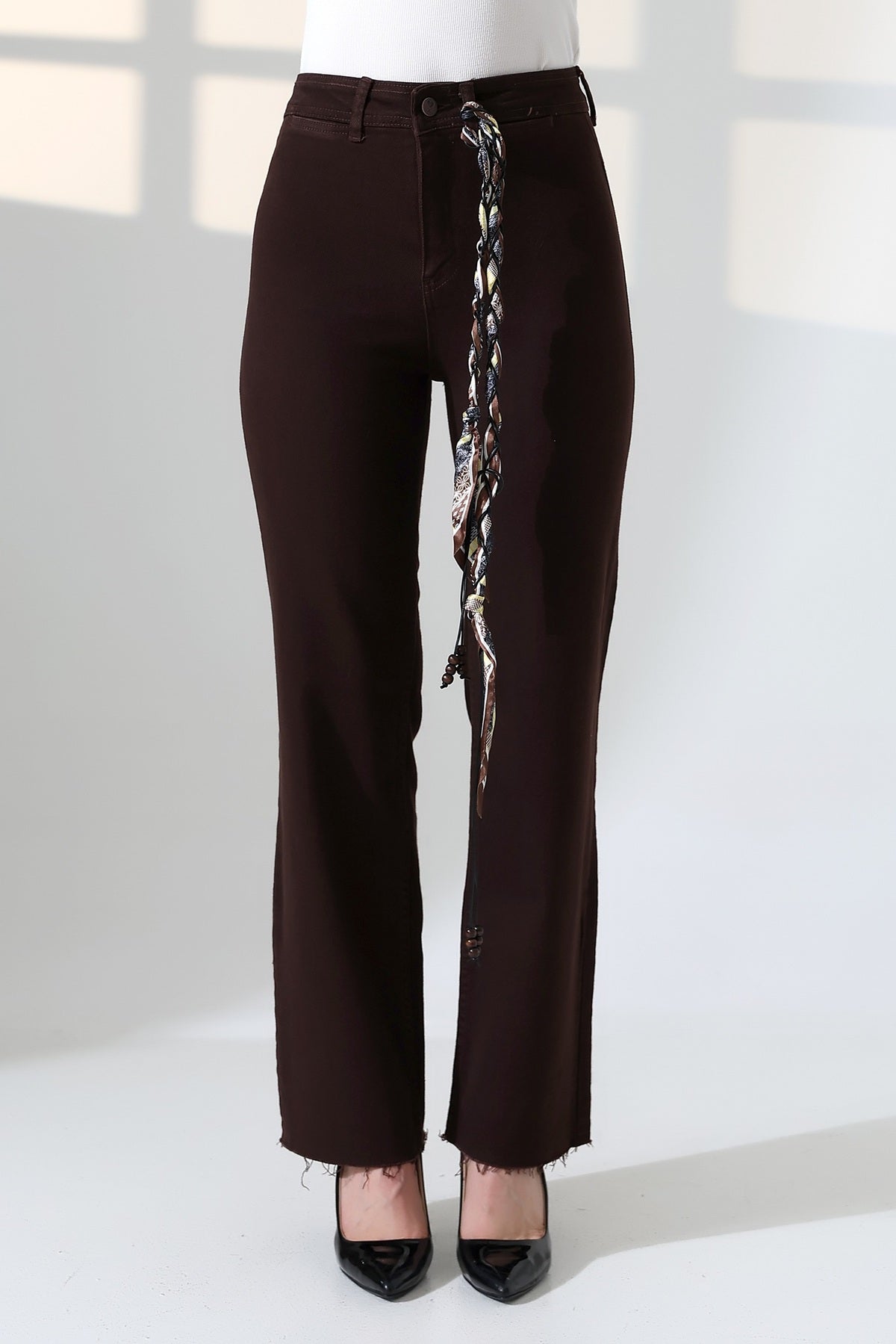 Dekoratif Cep Detaylı Palazzo Kot Pantolon 1710