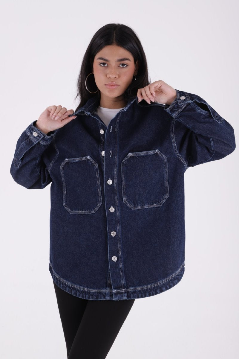 Orta Boy Oversize Kot Ceket 6069