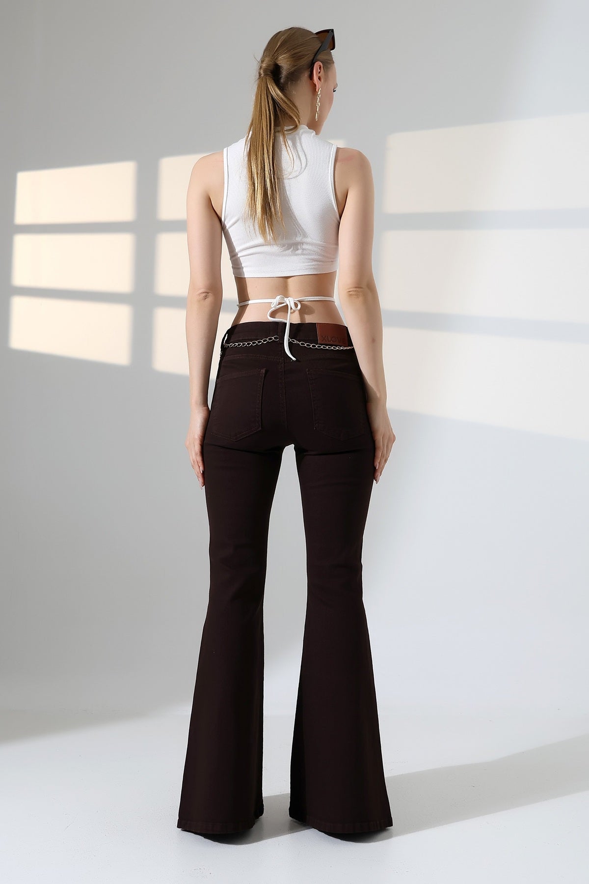 Geniş İspanyol Kot Pantolon 7067