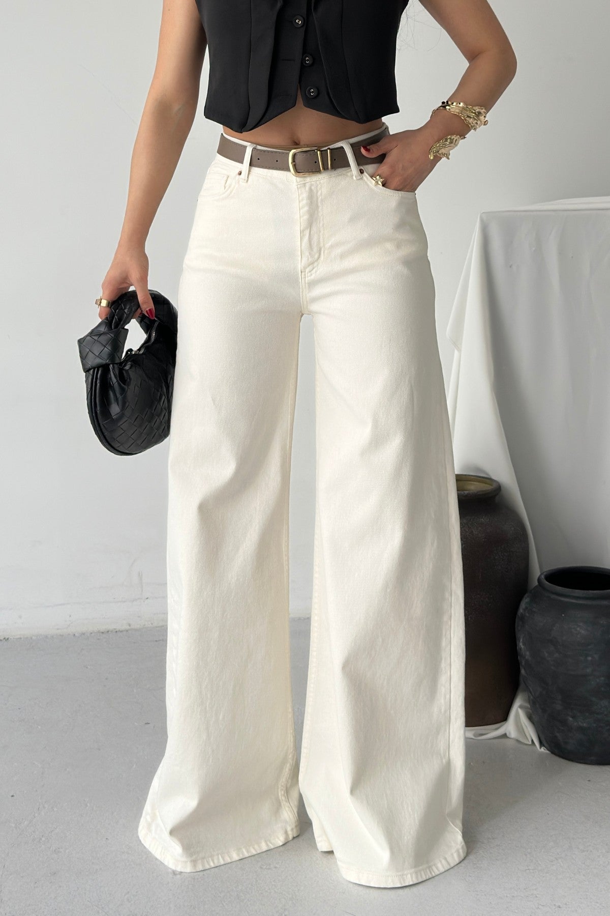 Geniş Paça Kot Pantolon 7082