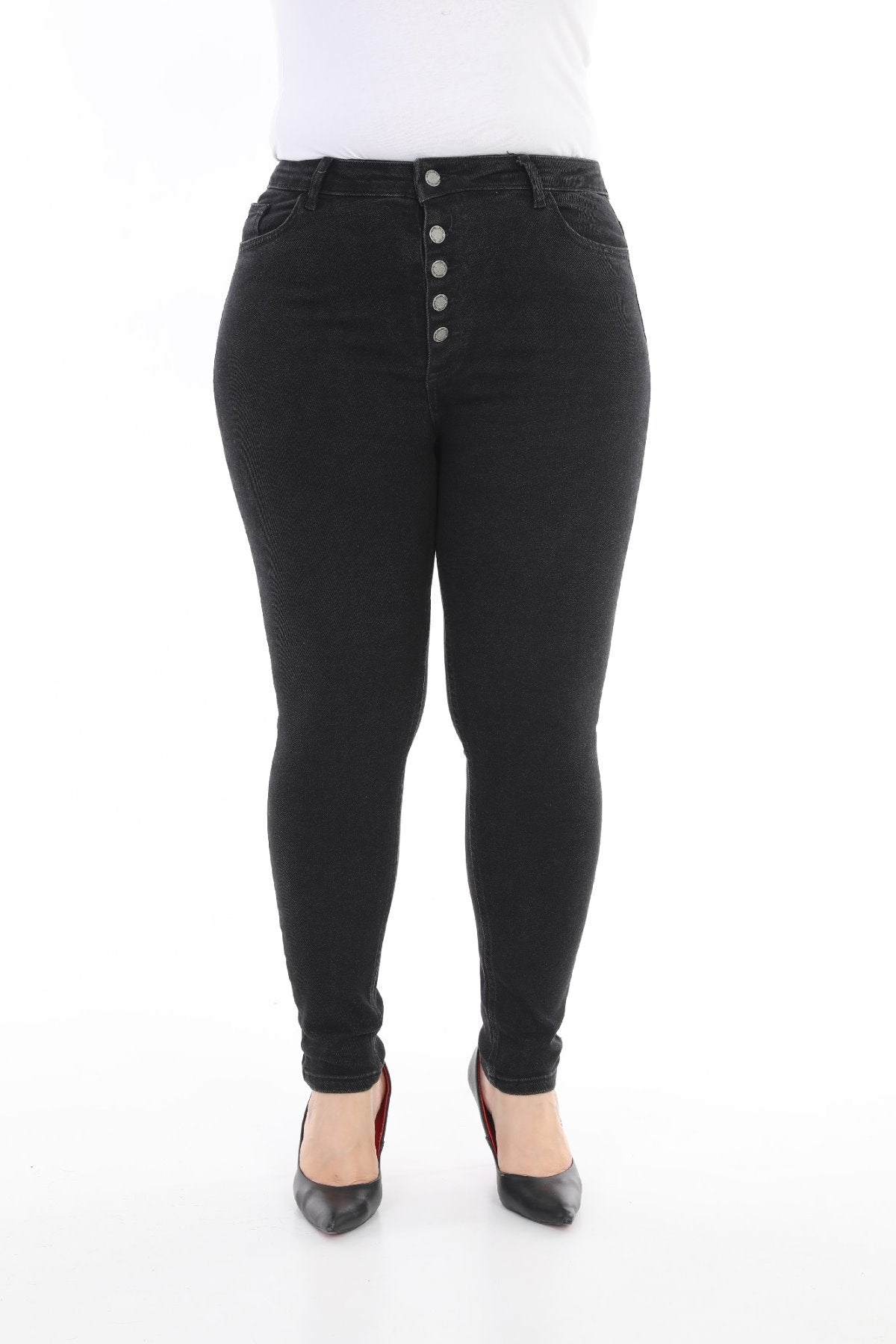 Önü 5 Düğmeli Skinny Kot Pantolon 755