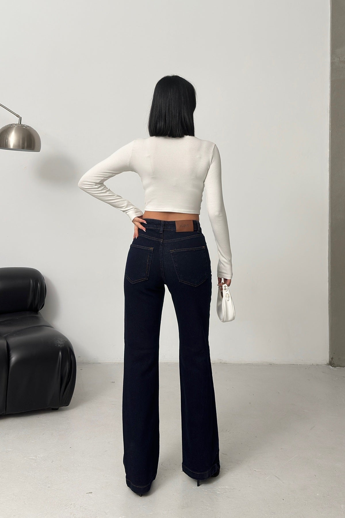 Dikişli Paça Bol Paça Relax Kot Pantolon 7026