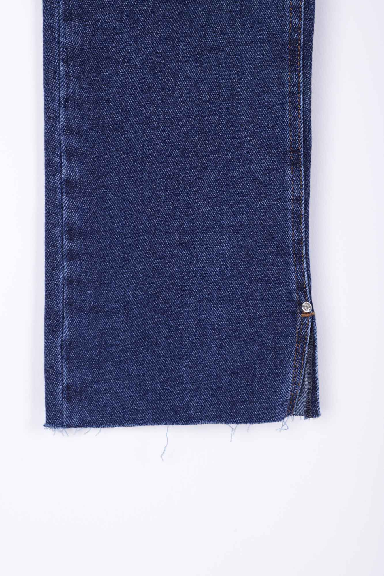 Paçası Yırtmaçlı Serpme Detaylı Mom Fit Jean 1769