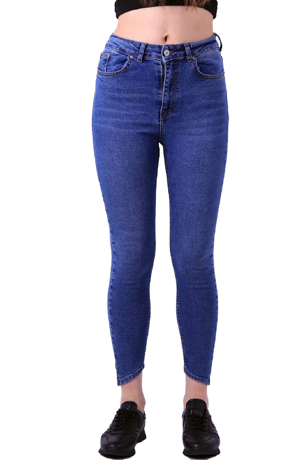 Asimetrik Paçalı Kot Pantolon 935