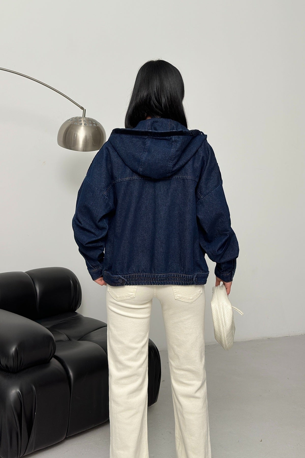 Kapüşonlu Kot Ceket 6226