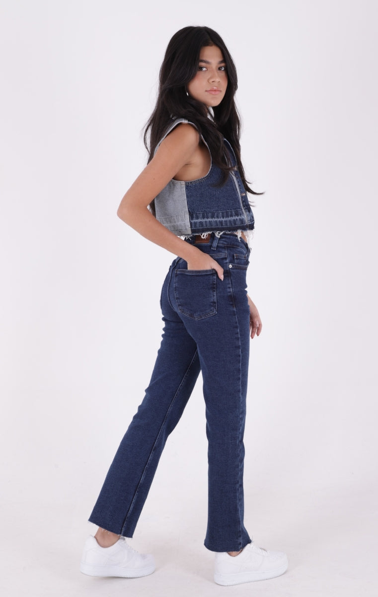 İspanyol Mom Fit Kot Pantolon 1706