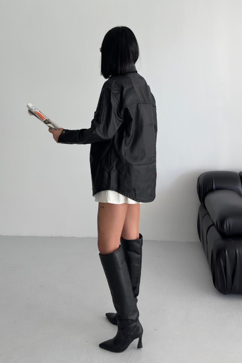 Cepli Oversize Kot Gömlek 6055