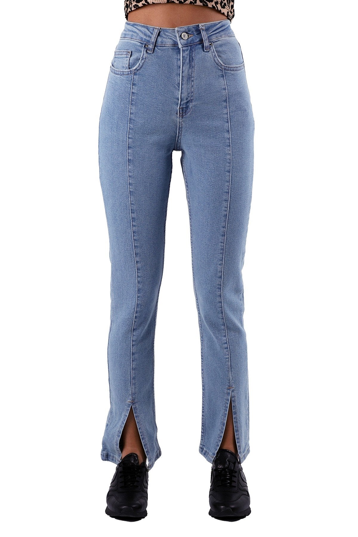 Önü Yırtmaçlı Mom Fit Jean 1747