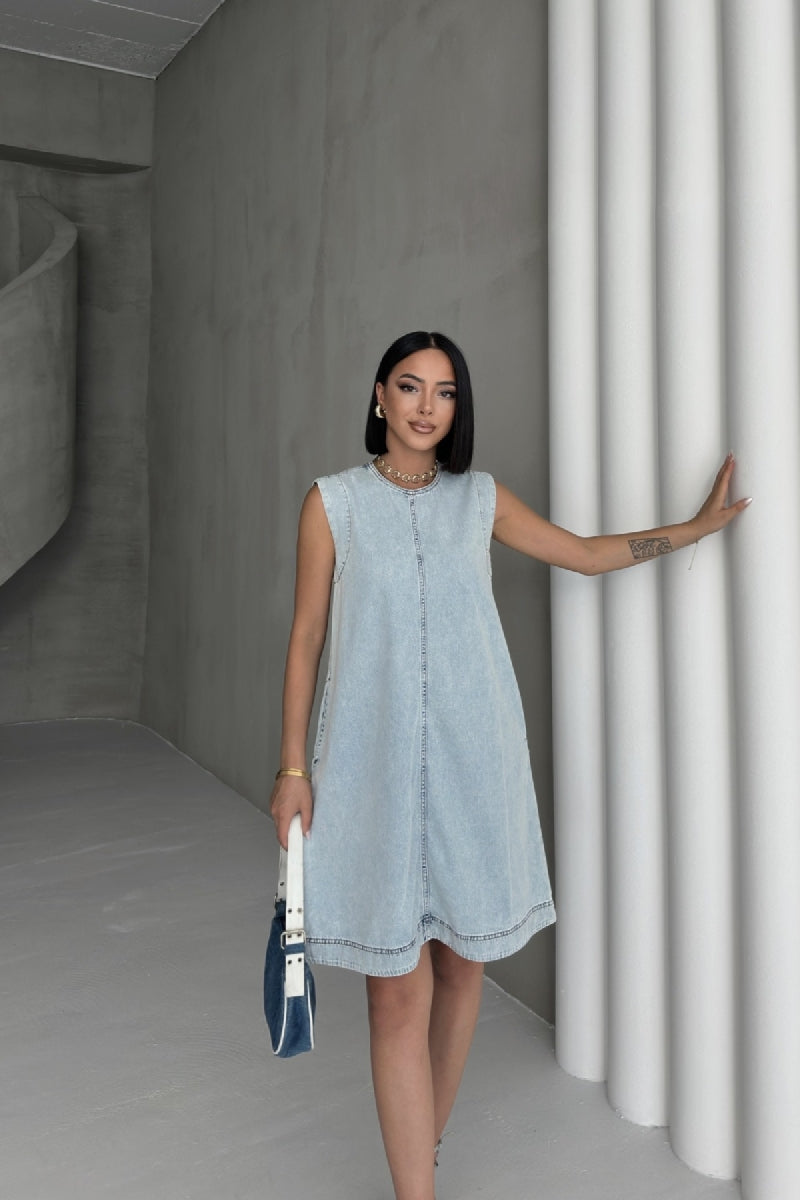 Kolsuz Cepli Oversize Elbise
