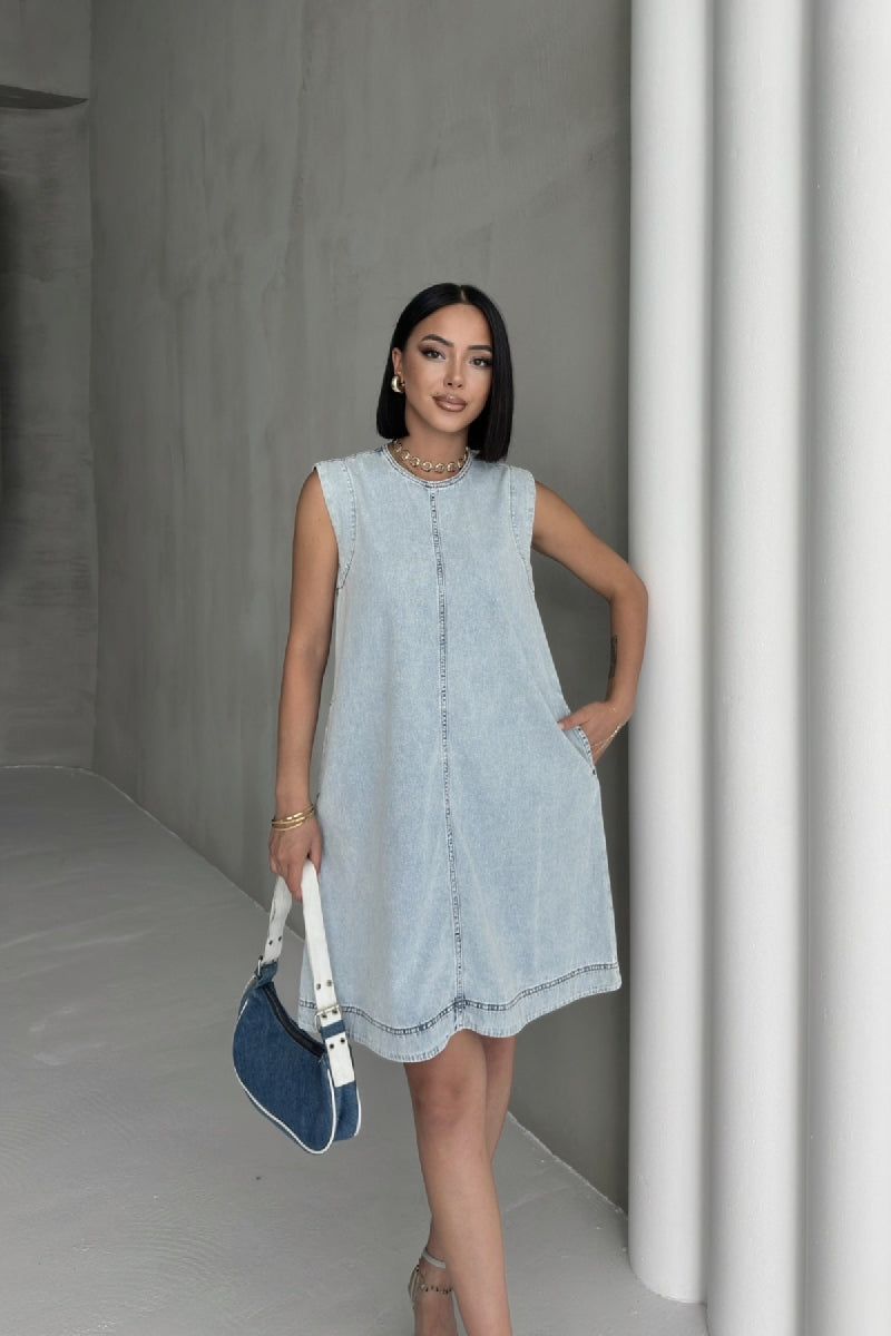 Kolsuz Cepli Oversize Elbise