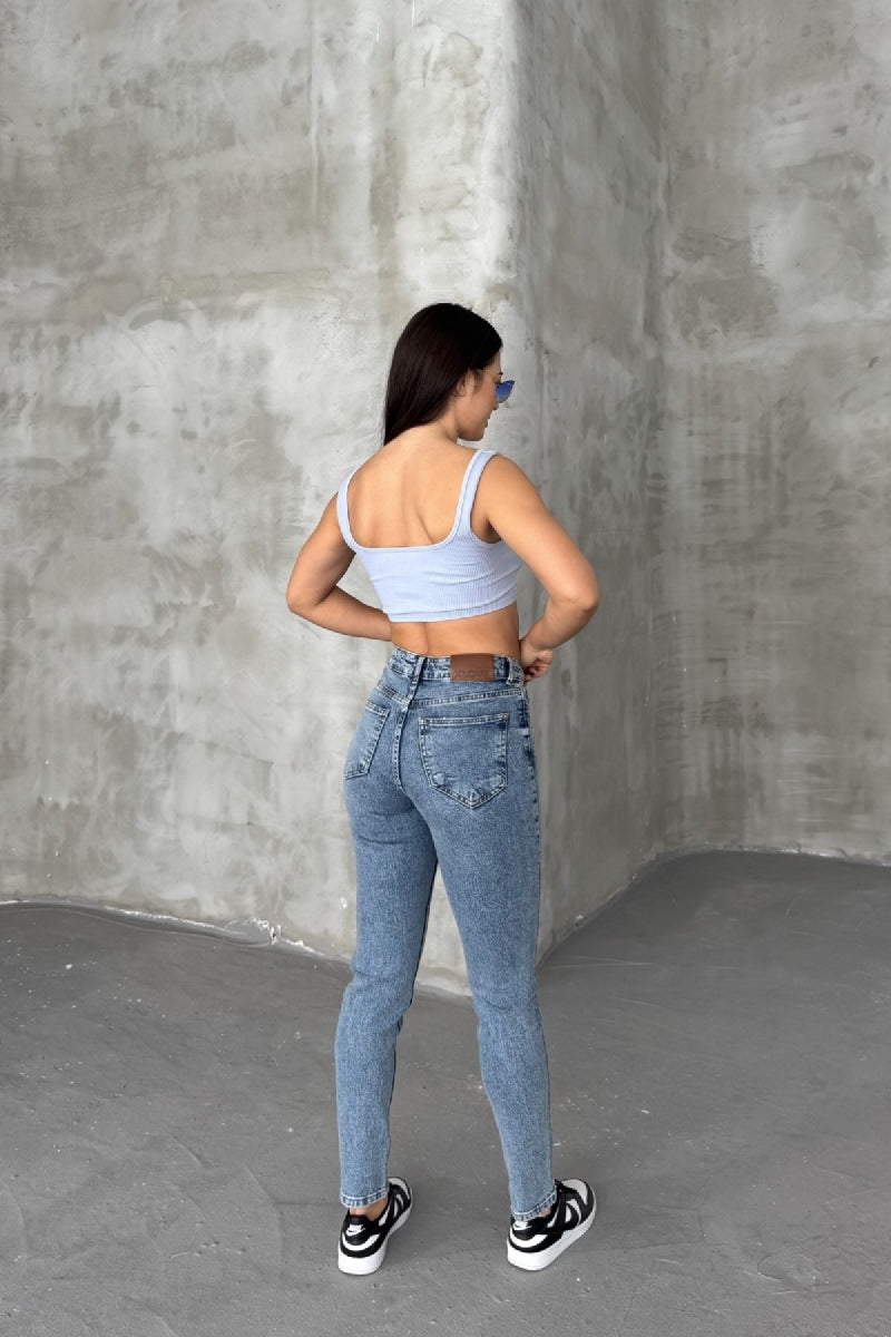 Tık Likra Kot Pantolon 7036