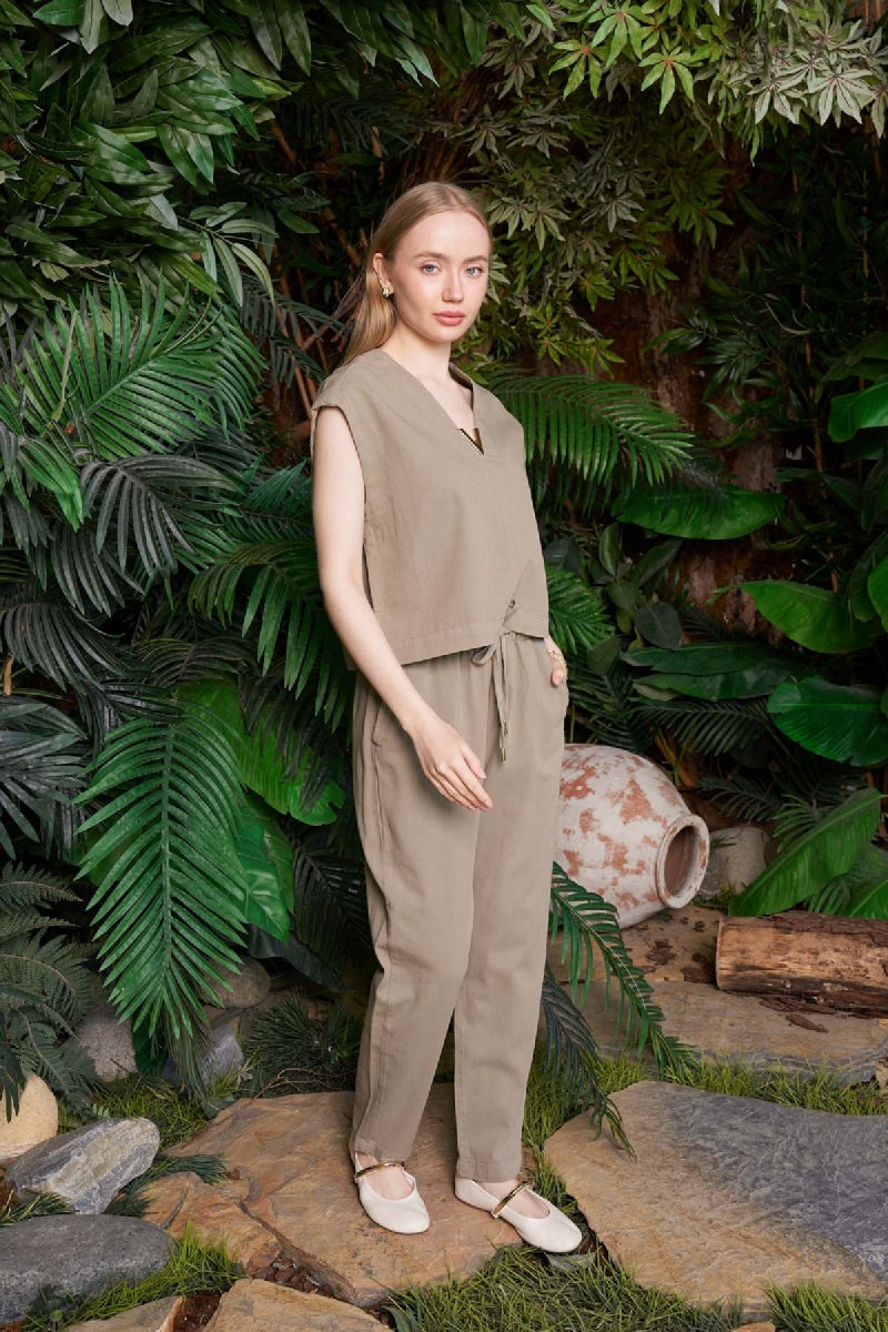 Havuç Keten Pantolon HS703