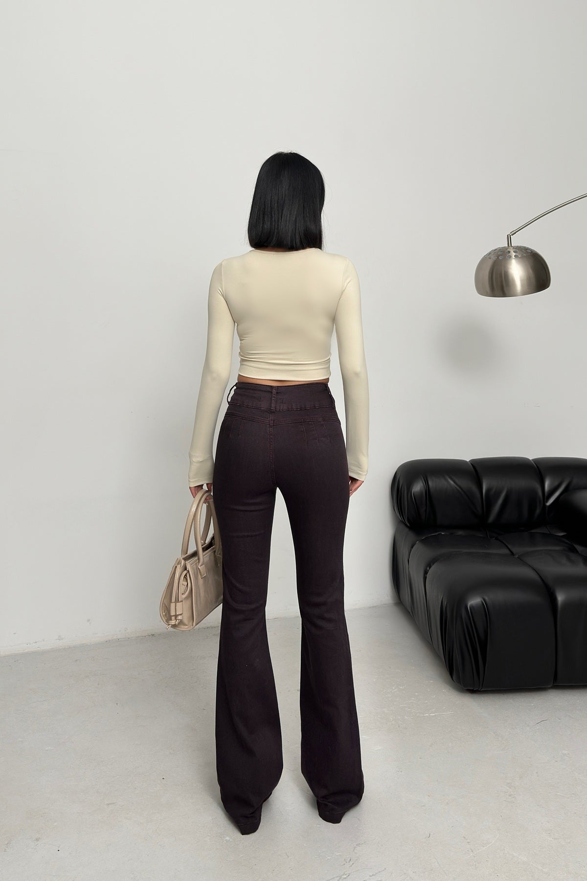 Dikişli Paça Bol Paça Relax Kot Pantolon 7026