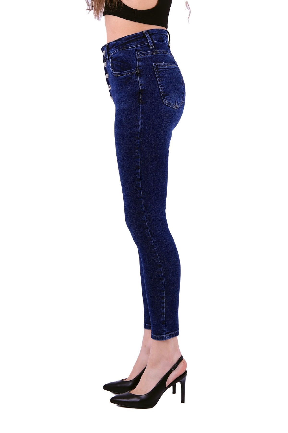 Önü 5 Düğmeli Skinny Kot Pantolon 755