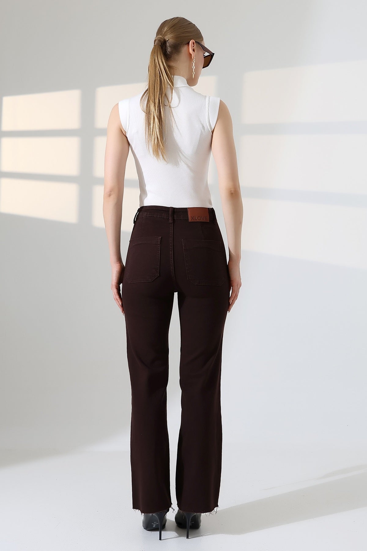 Dekoratif Cep Detaylı Palazzo Kot Pantolon 1710