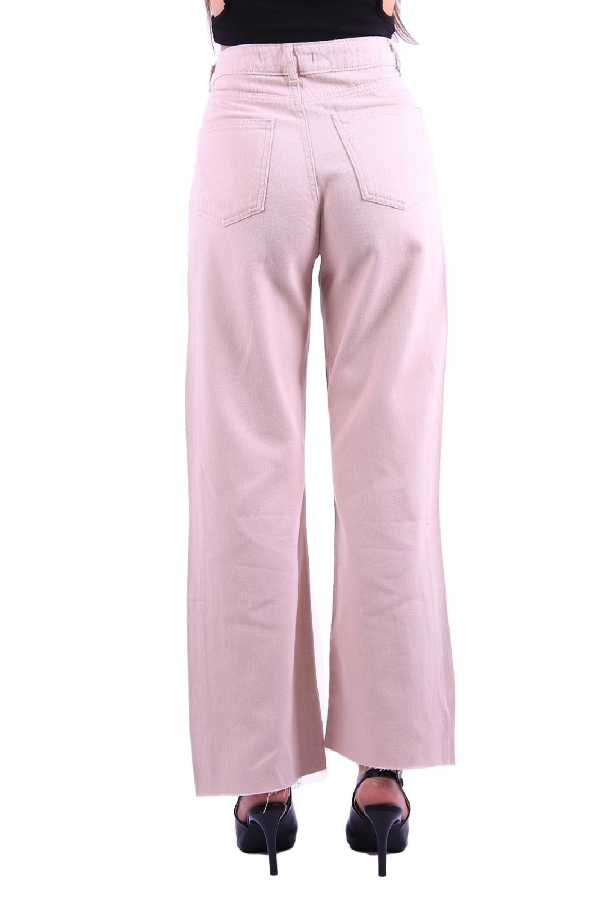 Dikişsiz Paça Bol Paça Relax Kot Pantolonlar 1740