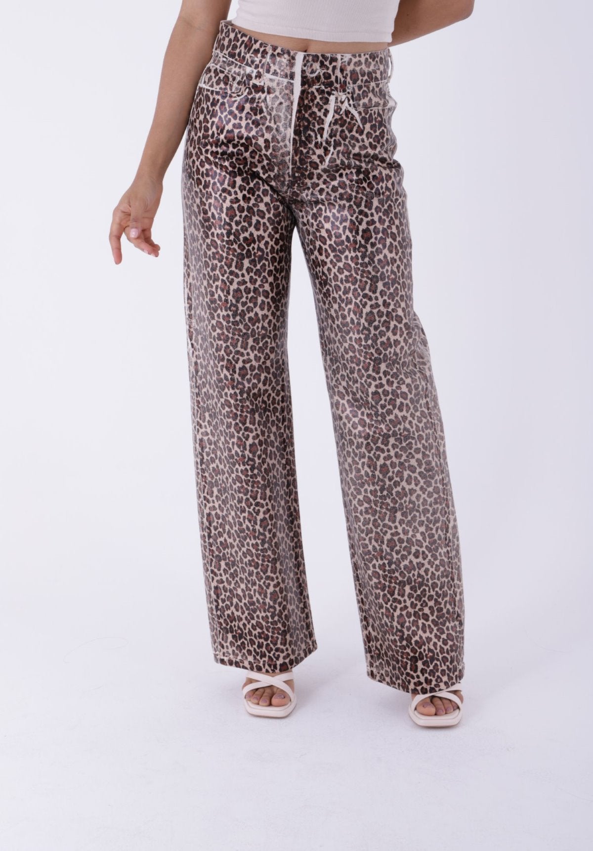 Leopar Palazzo Kot Pantolon 7028
