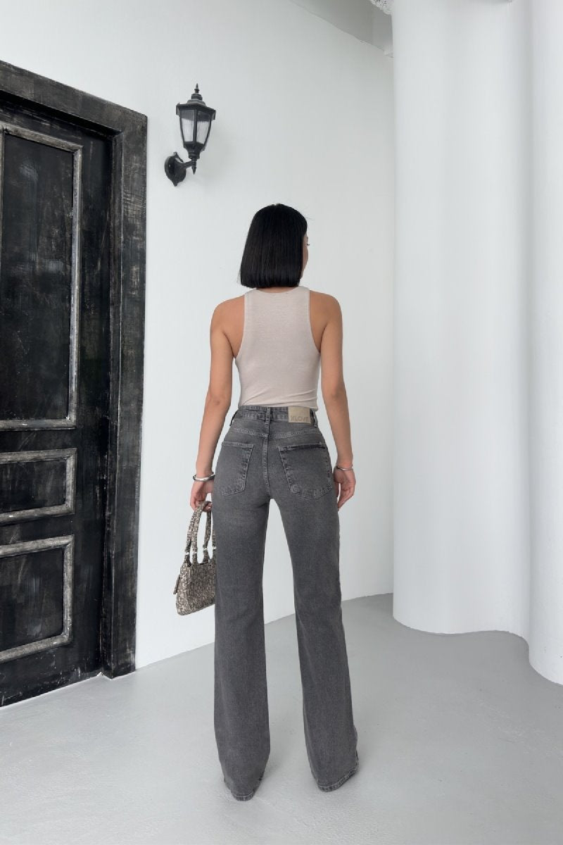 Yüksel Bel Straight Kot Pantolon 7033