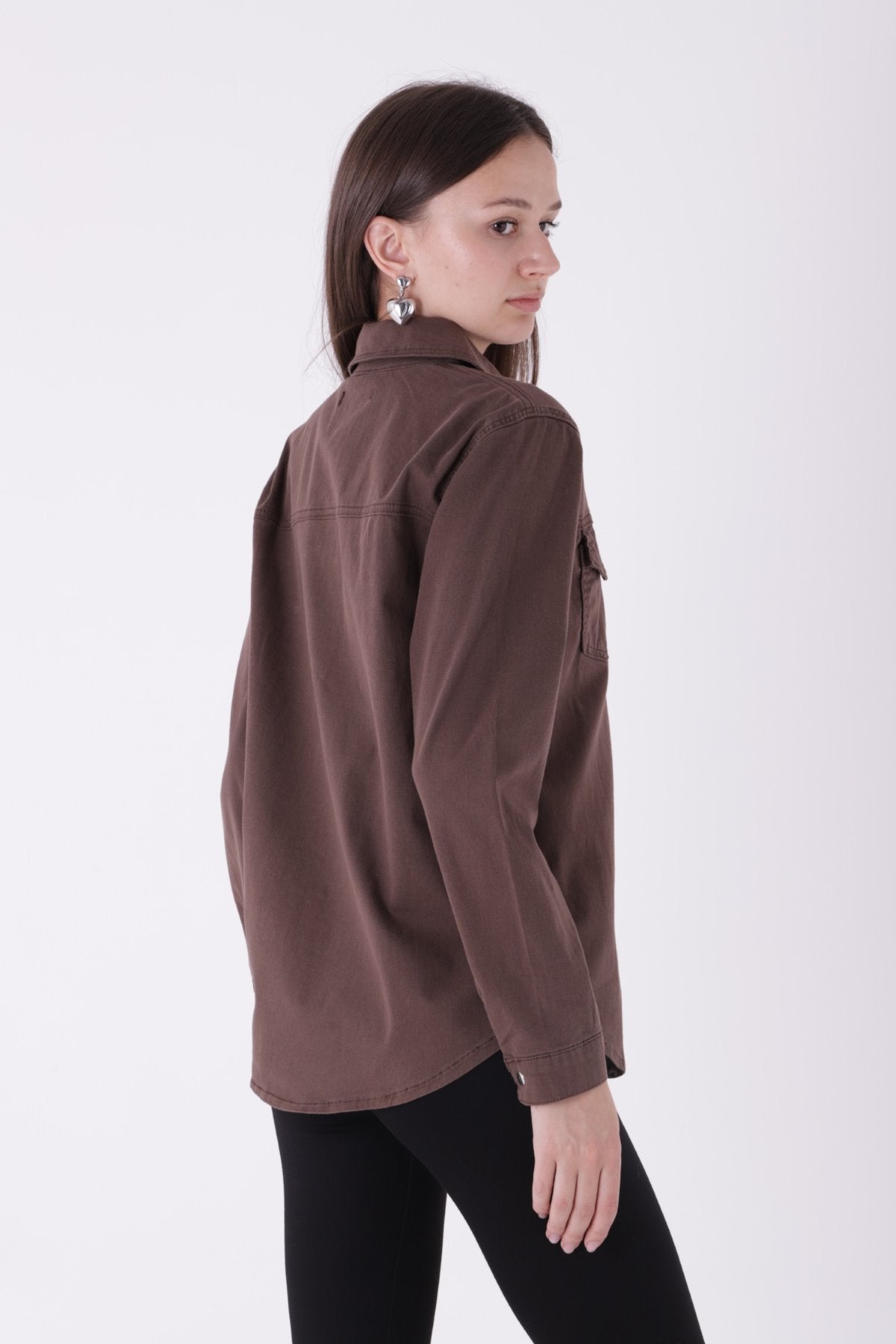 Çıtçıtlı Kot Gömlek 6013