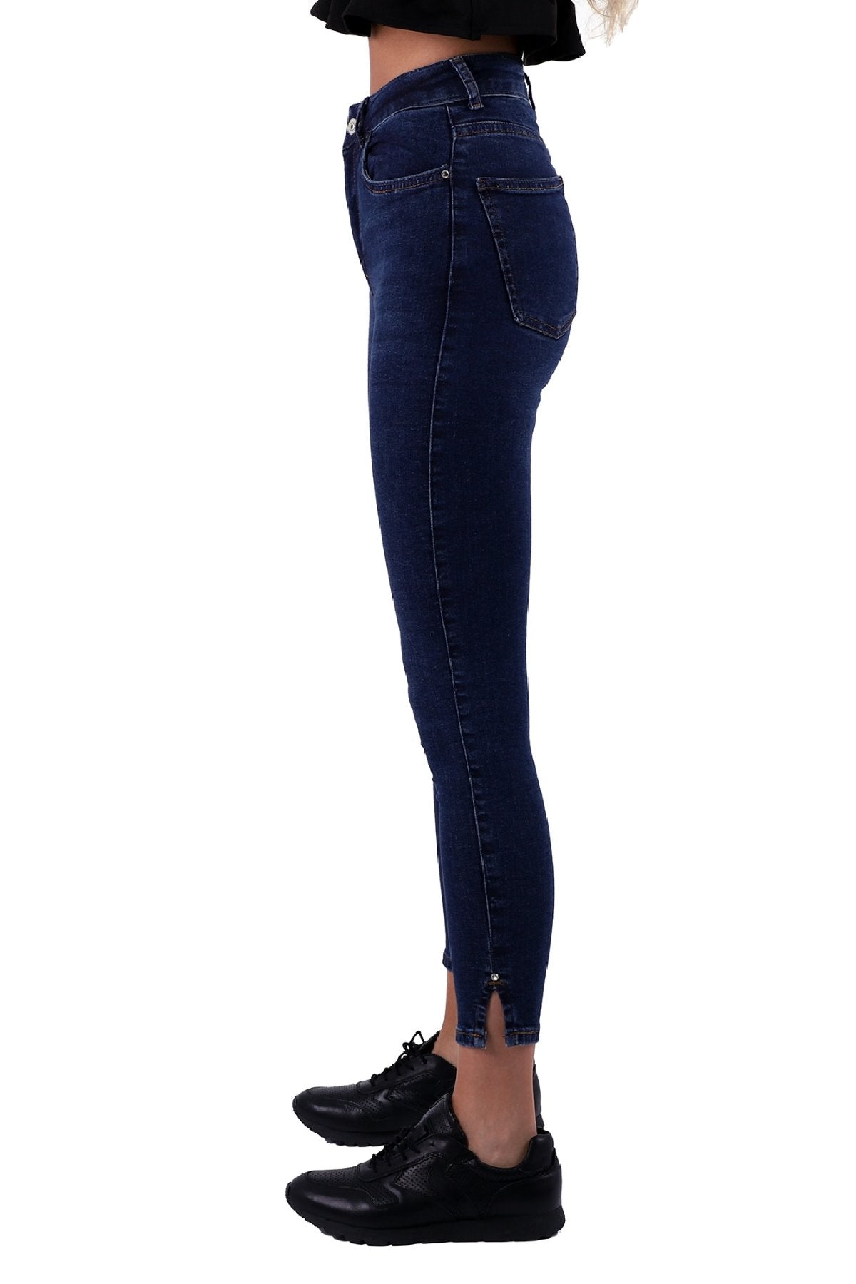 Yanı Yırtmaçlı Kot Pantolon 1745