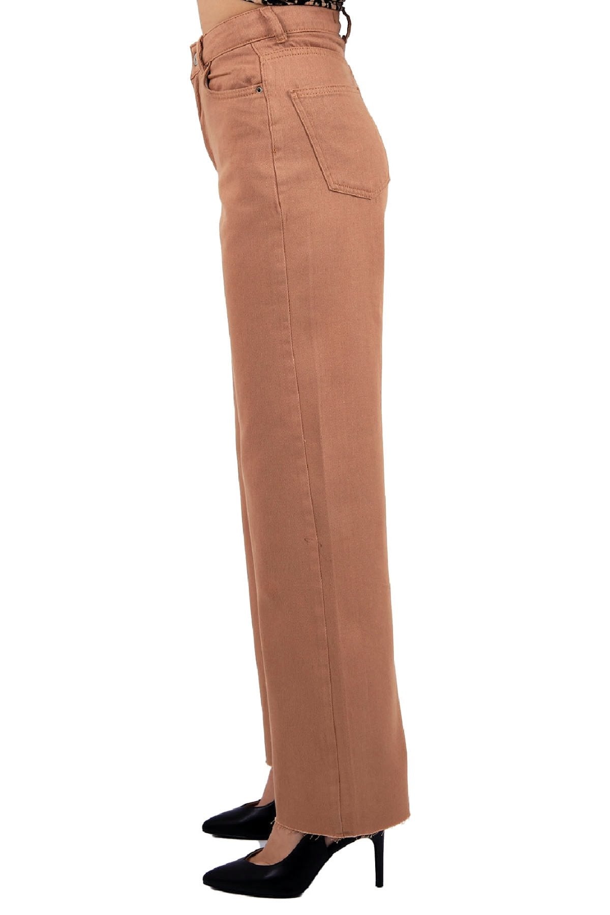 Dikişsiz Paça Bol Paça Relax Kot Pantolonlar 1740