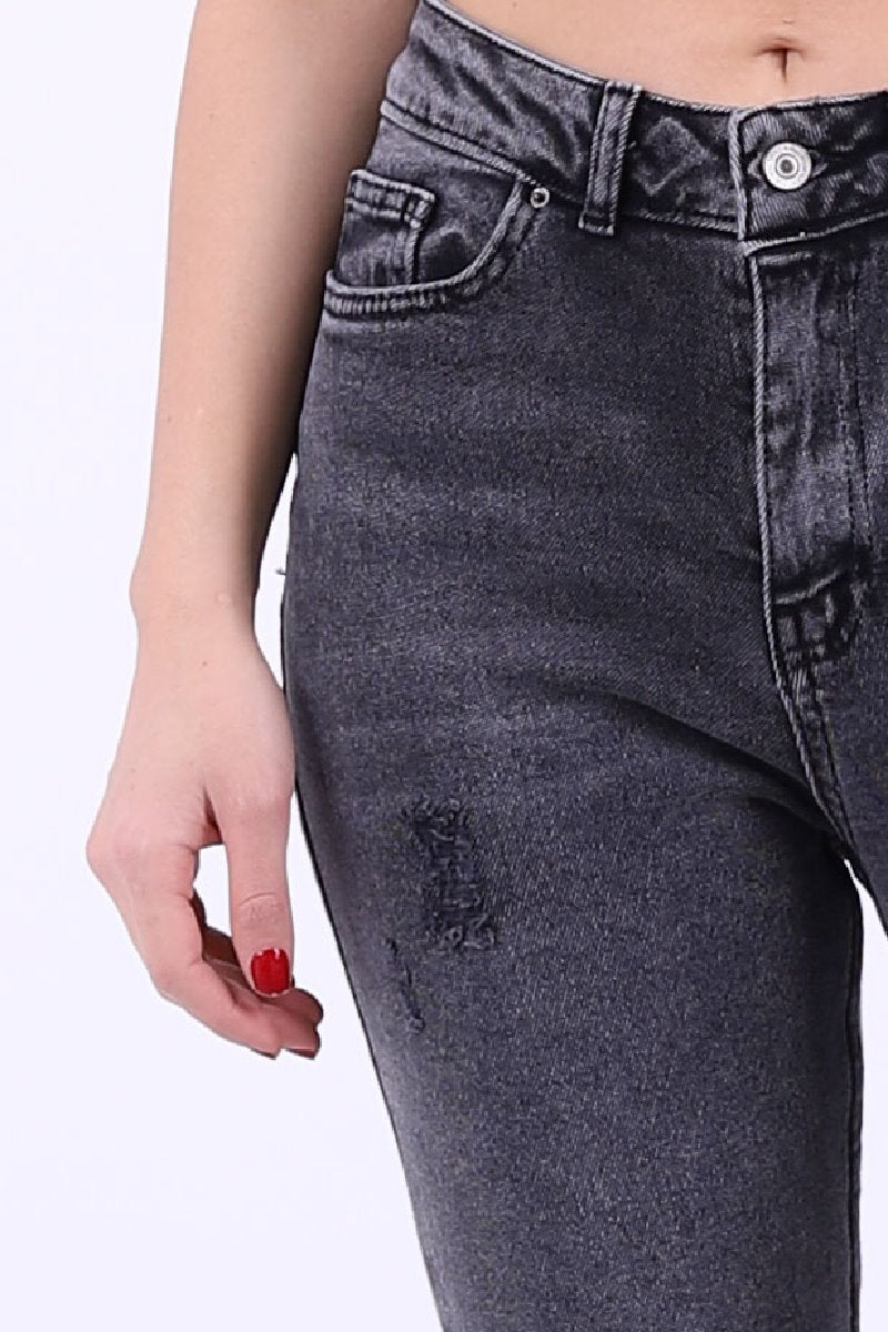 Paçası Mom Fit Kot Pantolon 884