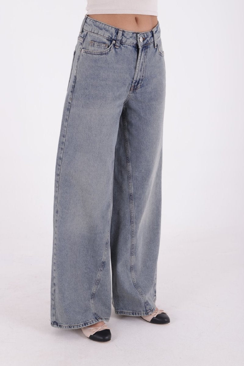 Parçalı Baggy Kot Pantolon 7045