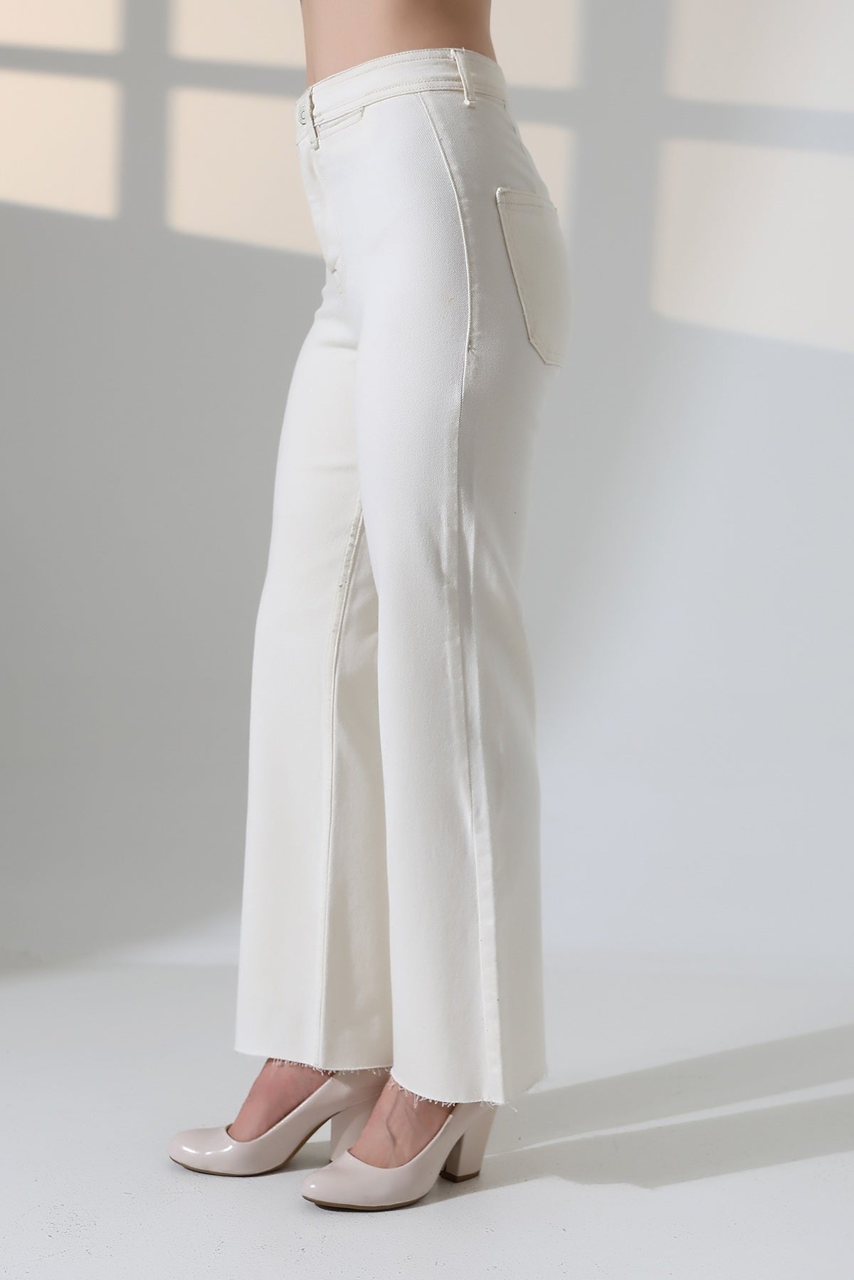 Dekoratif Cep Detaylı Palazzo Kot Pantolon 1710