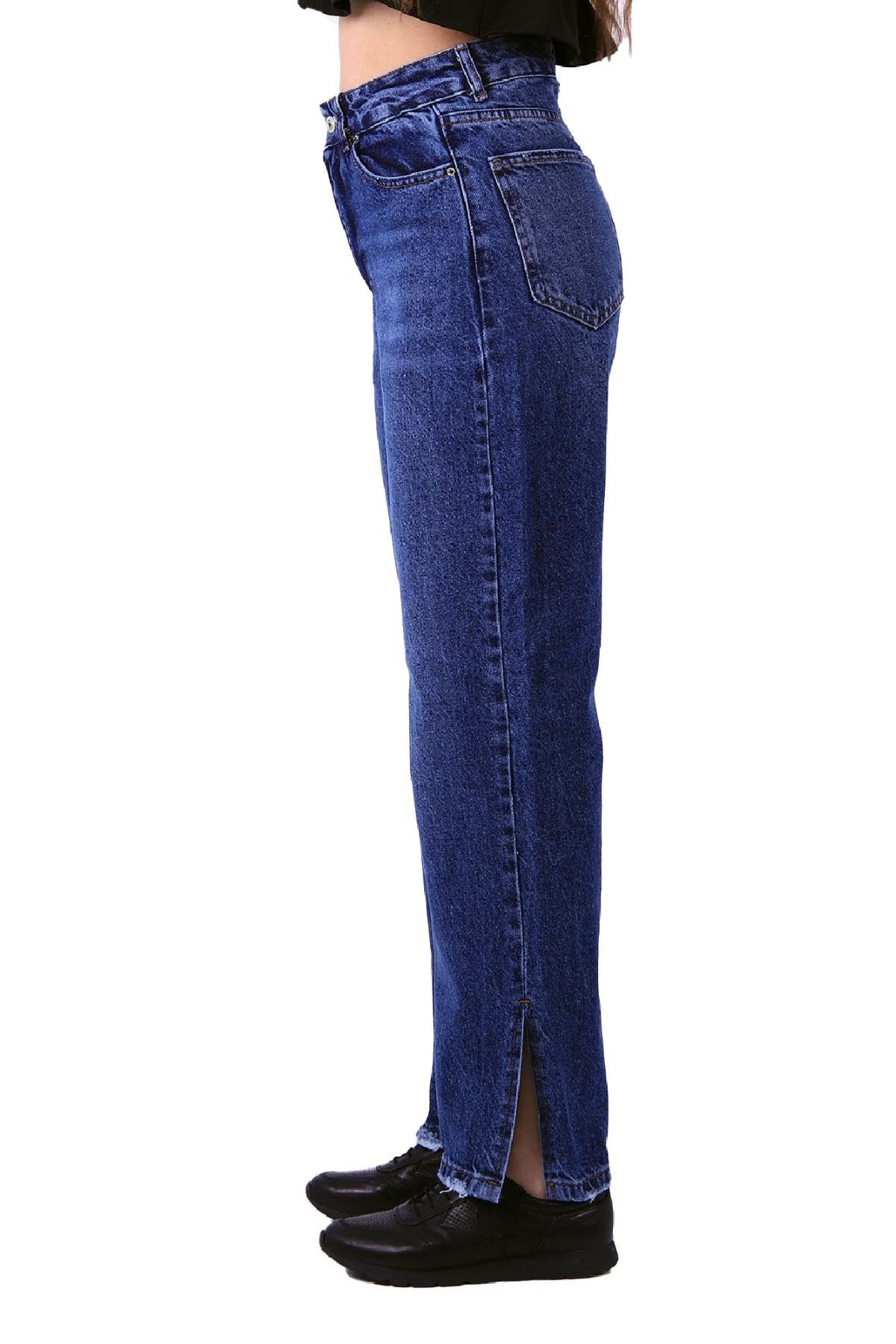 Paçası Yırtmaçlı Boru Paça Relax Kot Pantolon 931