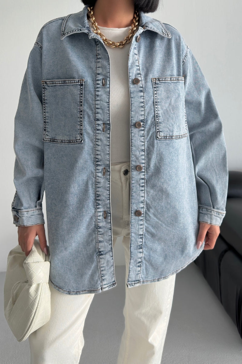 Oversize Kot Gömlek 6090