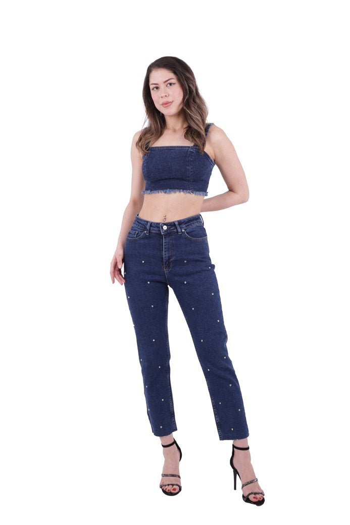 Droplu Mom Fit Pantolon 1724
