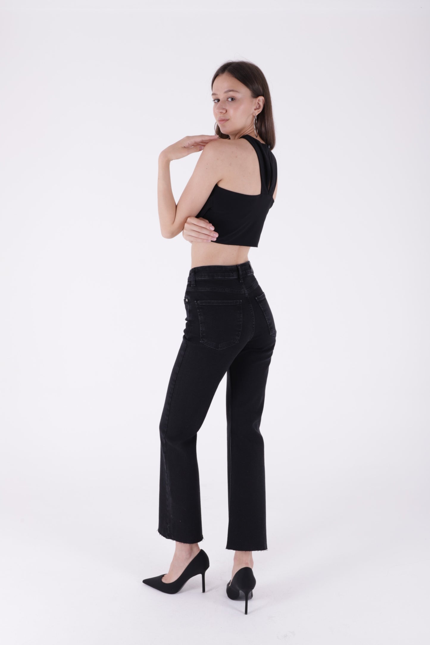 İspanyol Mom Fit Kot Pantolon 1706