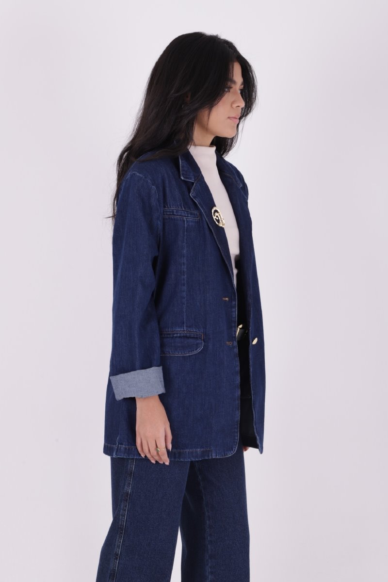 Düğmeli Klasik Blazer Ceket 6066