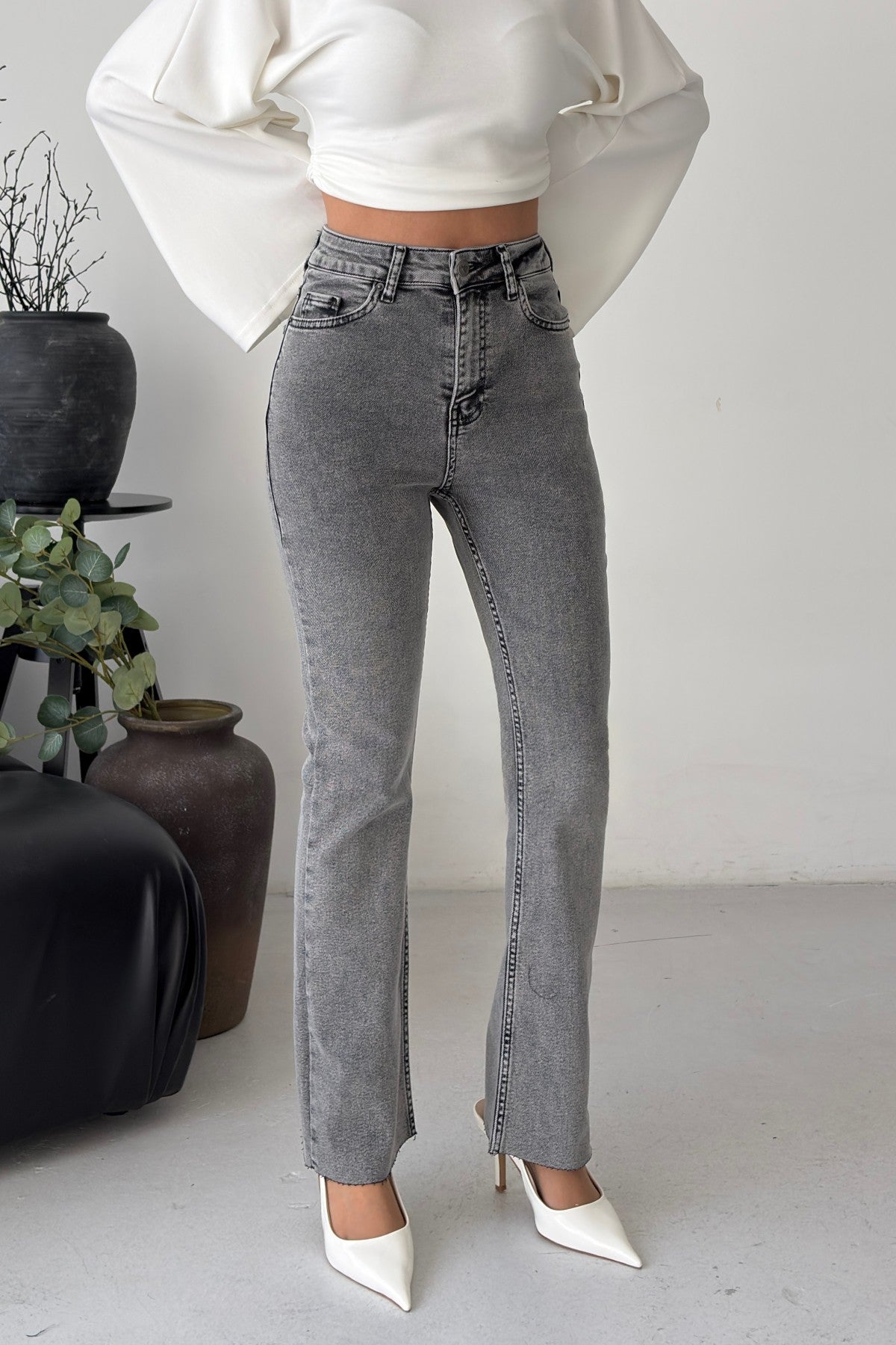 İspanyol Mom Fit Kot Pantolon 1706