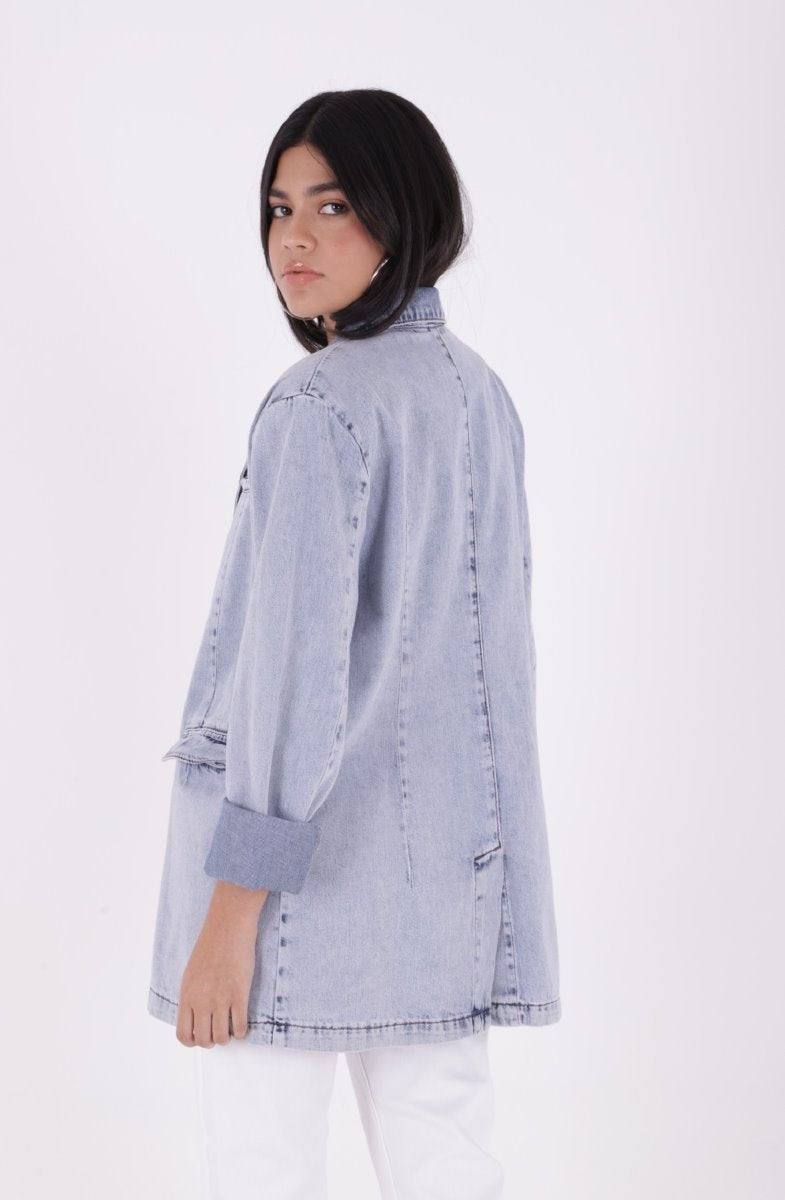 Düğmeli Klasik Blazer Ceket 6066