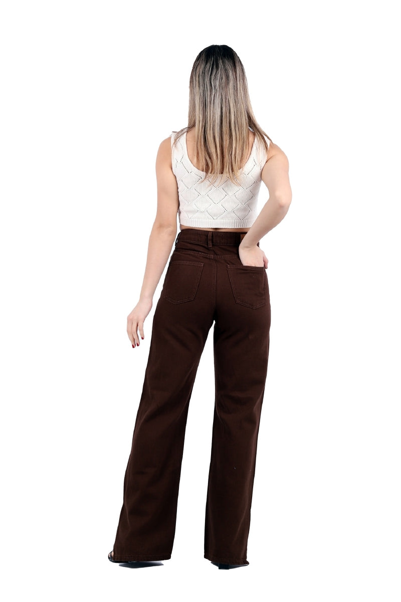 Paçası Yırtmaçlı Mom Fit Kot Pantolon 1732