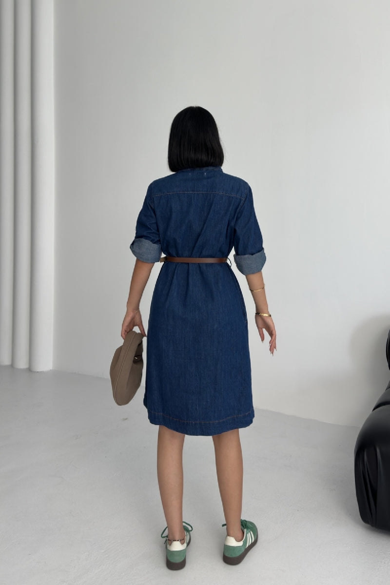 Düğmeli Uzun Gömlek 6102