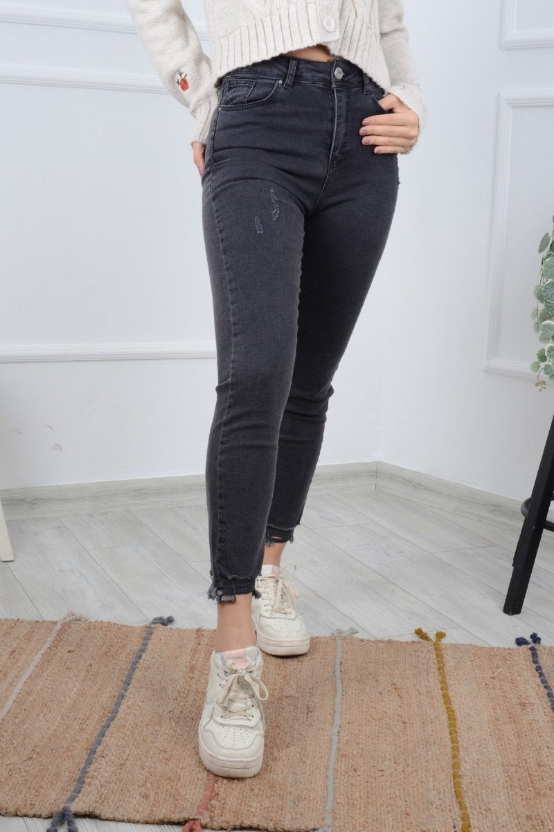 Paçası Mom Fit Kot Pantolon 884